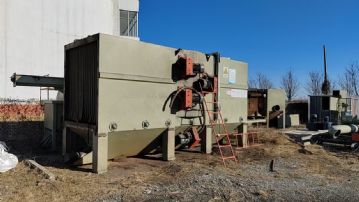 9成新2*2.1米钢结构通过式抛丸机 喷