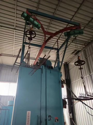 9成新3720双吊钩式抛丸机喷砂机