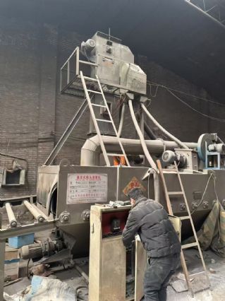 转让九成新通过式抛丸机一台宽1.4米高7