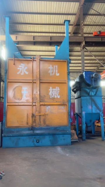 抛丸机宽三米，高三米，三个十一千瓦的抛丸