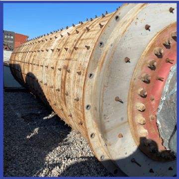 二手2.4x8米橡胶衬板球磨机 陶瓷粉磨