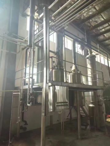 转让二手浆膜蒸发器 一套双效两吨浆膜式蒸
