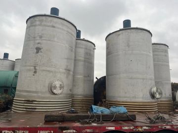 转让二手平底搅拌罐 30立方-50立方外