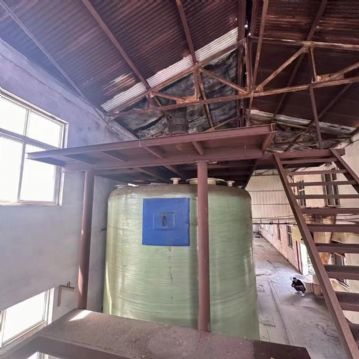 转让二手玻璃钢搅拌罐 两台容积50立方立