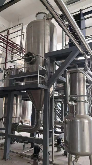 转让二手强制循环蒸发器 三套单效三吨撬装