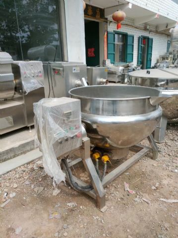 转让二手夹层锅 一台容积400L倾斜不带