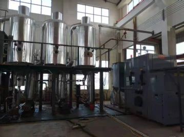 三效强制循环结晶蒸发器一套.蒸发量5吨.