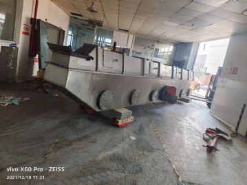 出售流化床干燥机，0.75x7米不锈钢流