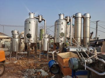 出售二手浓缩蒸发器，二手2吨双效浓缩蒸发