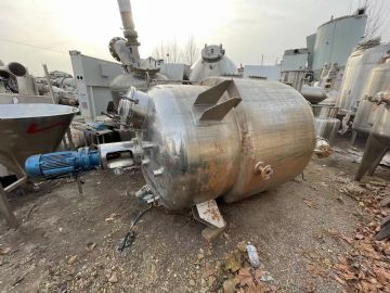 二手不锈钢醇沉罐，3立方不锈钢醇沉罐