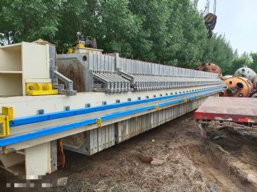 出售二手压滤机 800平方洗沙板框压滤机