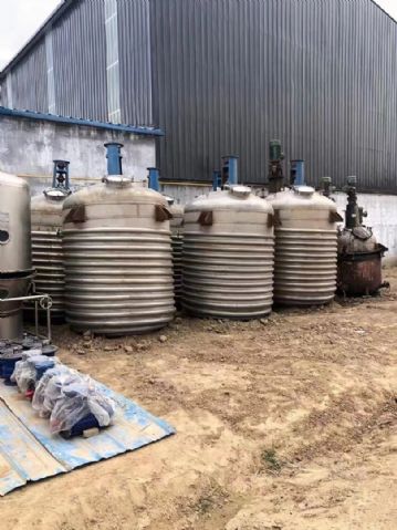 二手反应釜二手不锈钢反应釜二手10立方盘