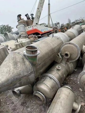 二手3吨全钛材强制循环蒸发器 壳层合管层