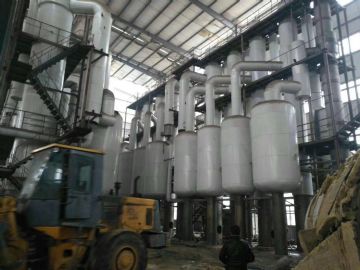 出售二手三效五吨强制循环蒸发器 降膜蒸发