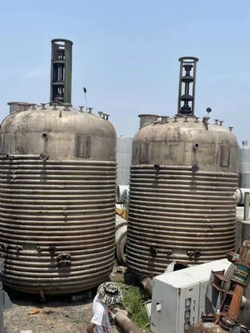 出售二手不锈钢反应釜 外盘管反应釜  各